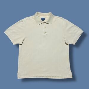Vintage Dockers Polo Shirt Golf Tee Faded Cotton 90s y2k Medium Cream Tan